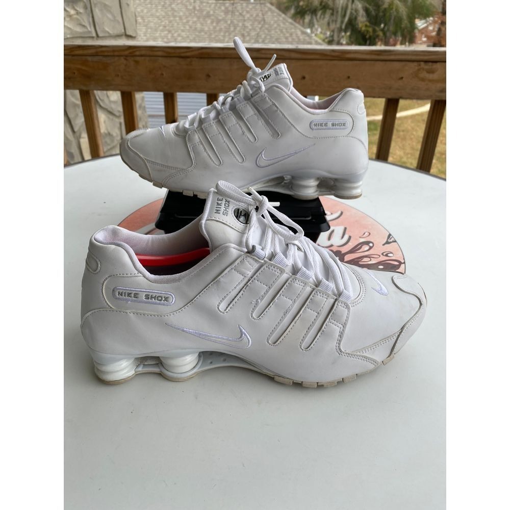 Nike Shox Women's Size 11 Running Shoes NikeID "Triple White" White Sneaker